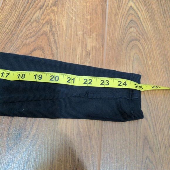 Athleta Womens Compact Coaster Long Wrap Cardigan Sweater Size S Black Ribbed - Picture 11 of 12